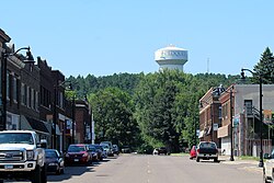 Street view, Avenue C looking southwest, Cloquet, Minnesota